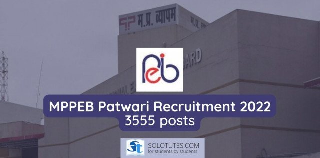 MPPEB Recruitment 2022 | Notification Out for 3555 Patwari Vacancies