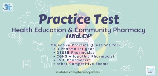 Health Education Practice Test #1 | H.E.C.P. MCQs for Pharmacy Exams
